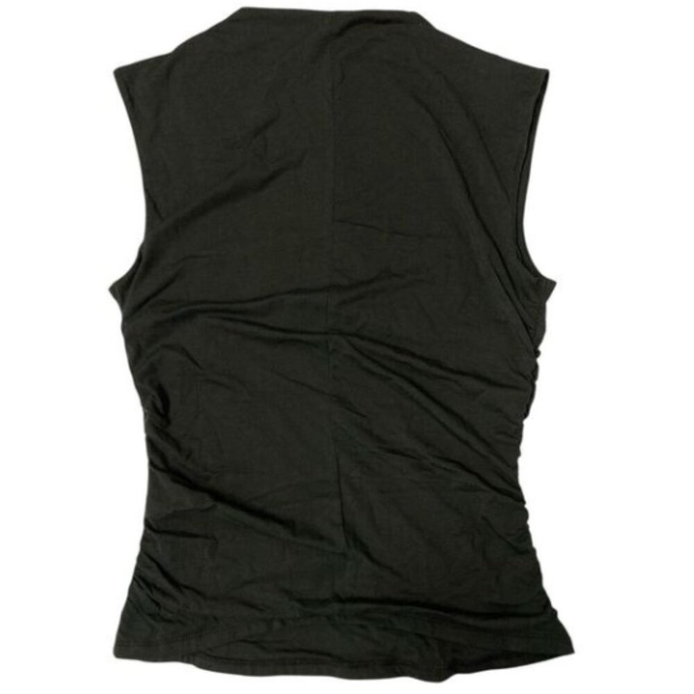 RM by Rebecca Minkoff ⢠Mock Neck Black Ruched Tank Top - Picture 2 of 2